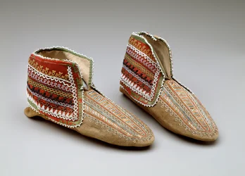 Par de mocasines, Iroquois, c.1830